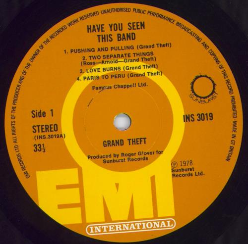 Grand Theft Have You Seen This Band ? vinyl LP album (LP record) UK GTKLPHA547618