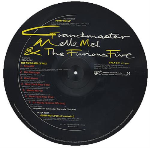 Grandmaster Flash Pump Me Up 12" vinyl picture disc (12 inch picture record) UK GMM2PPU370292