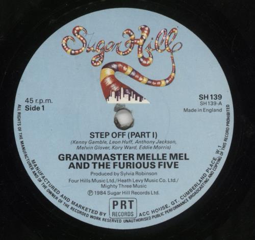 Grandmaster Flash Step Off 7" vinyl single (7 inch record / 45) UK GMM07ST53566