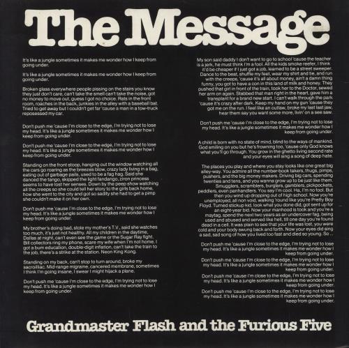Grandmaster Flash The Message + p/s - EX 12" vinyl single (12 inch record / Maxi-single) UK GMM12TH769119