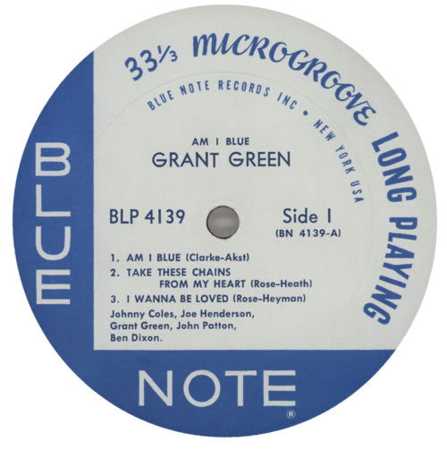 Grant Green Am I Blue - New York USA vinyl LP album (LP record) US GR-LPAM586561
