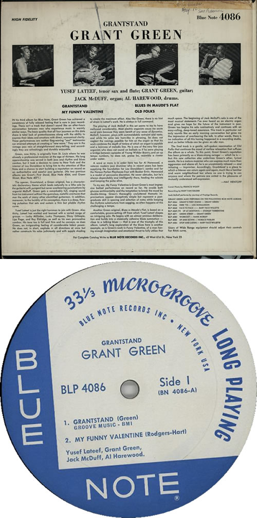 Grant Green Grantstand - NY vinyl LP album (LP record) US GR-LPGR594494