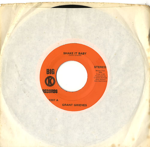 Grant Grieves Shake It Baby 7" vinyl single (7 inch record / 45) US G0C07SH613574