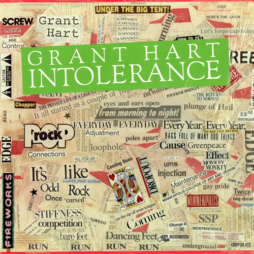 Grant Hart Intolerance - Green Stickered Sleeve vinyl LP album (LP record) US GF7LPIN466227