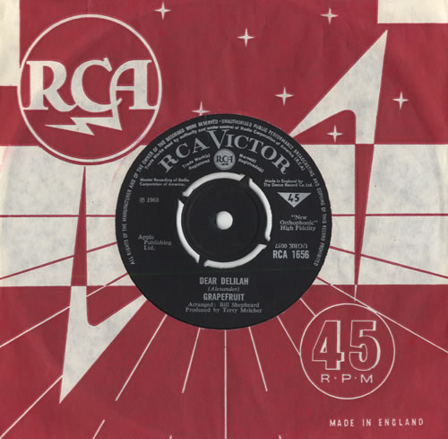 Grapefruit Dear Delilah 7" vinyl single (7 inch record / 45) UK GPF07DE520438