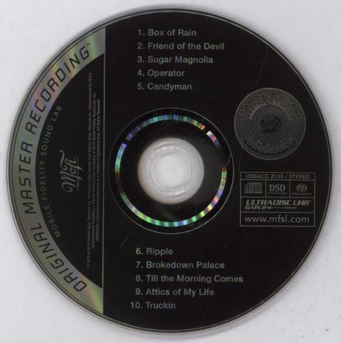 Grateful Dead American Beauty super audio CD SACD US GRDSAAM893715