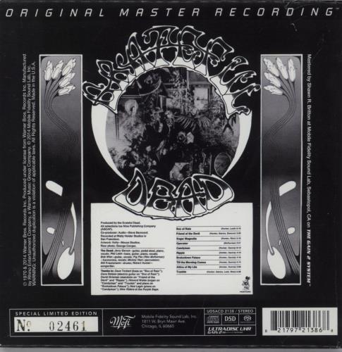 Grateful Dead American Beauty super audio CD SACD US GRDSAAM893715