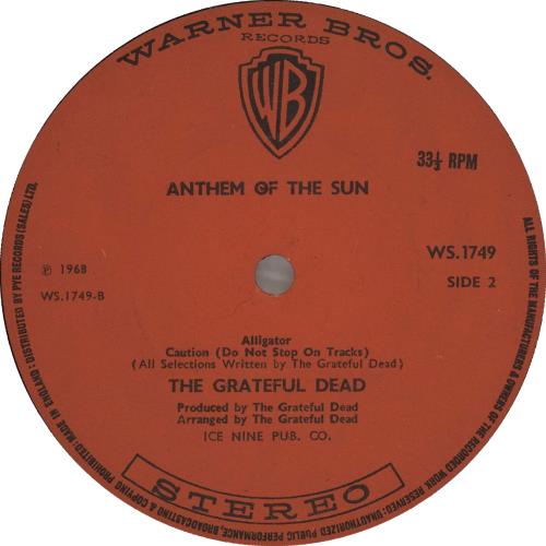 Grateful Dead Anthem Of The Sun - 1st vinyl LP album (LP record) UK GRDLPAN704277