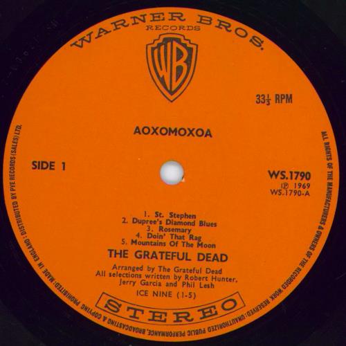 Grateful Dead Aoxomoxoa - Orange Label vinyl LP album (LP record) UK GRDLPAO750063