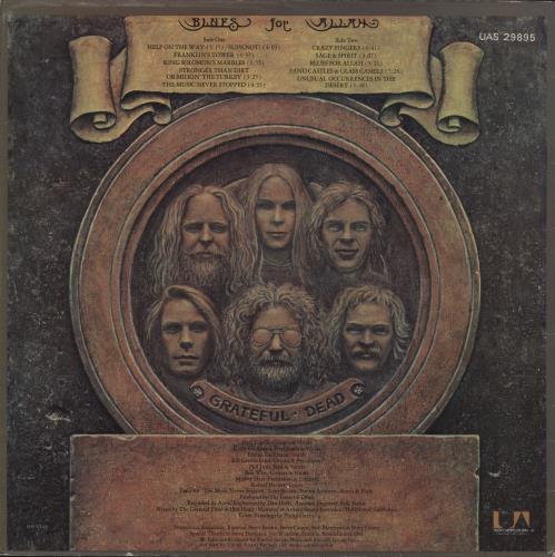 Grateful Dead Blues For Allah - 1st + insert - EX vinyl LP album (LP record) UK GRDLPBL718465