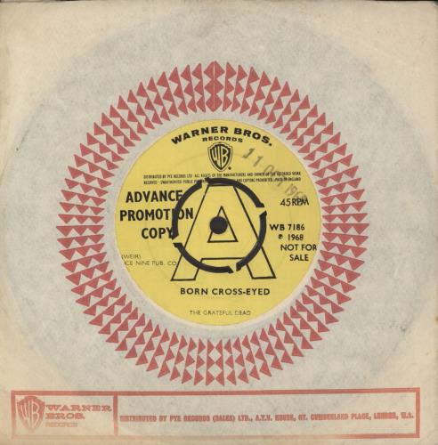 Grateful Dead Born Cross-Eyed 7" vinyl single (7 inch record / 45) UK GRD07BO875215