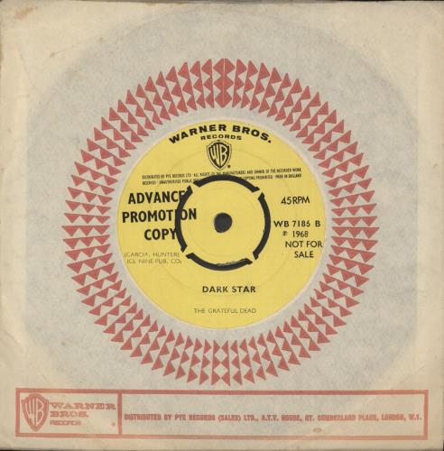 Grateful Dead Born Cross-Eyed 7" vinyl single (7 inch record / 45) UK GRD07BO875215