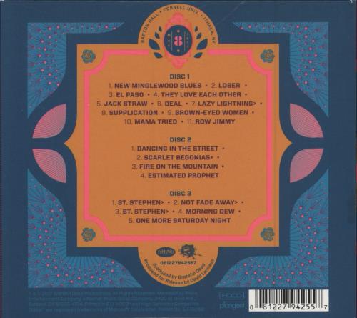 Grateful Dead Cornell 5.8.77 3-CD album set (Triple CD) UK GRD3CCO785388