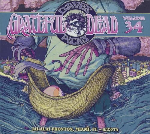 Grateful Dead Dave's Picks Volume 34: Jai-Alai Fronton, Miami, Fl 6/23/74 + Dave's Picks 2020 Bonus Disc 3-CD album set (Triple CD) US GRD3CDA790468