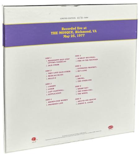 Grateful Dead Dave's Picks, Volume 1 [The Mosque, Richmond, VA  5/25/77] Vinyl Box Set US GRDVXDA876989