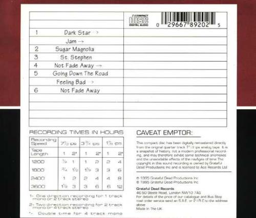 Grateful Dead Dick's Picks Volume Two: Columbus, Ohio 10/31/71 CD album (CDLP) UK GRDCDDI755009