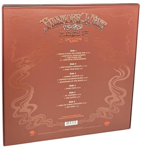 Grateful Dead Fillmore West 1969: March 1st - 180 Gram Vinyl Vinyl Box Set UK GRDVXFI878320