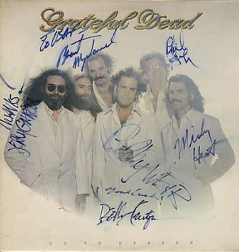 Grateful Dead Go To Heaven - Fully Autographed LP vinyl LP album (LP record) US GRDLPGO386408