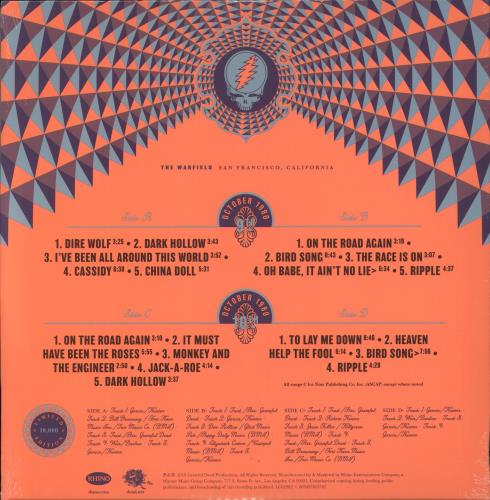 Grateful Dead The Warfield, San Francisco - RSD 2019 - Sealed EX 2-LP vinyl record set (Double LP Album) US GRD2LTH859860