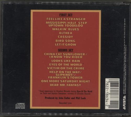 Grateful Dead Without A Net 2 CD album set (Double CD) US GRD2CWI886346