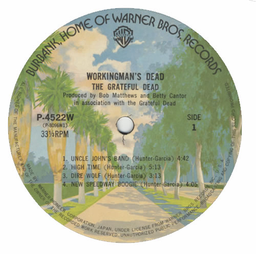Grateful Dead Workingman's Dead vinyl LP album (LP record) Japanese GRDLPWO212724