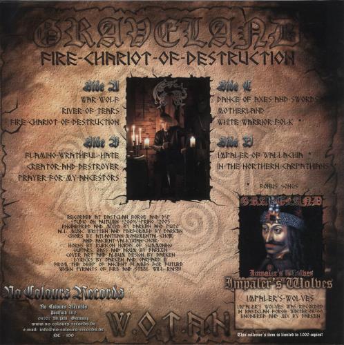 Graveland Fire Chariot Of Destruction 2-LP vinyl record set (Double LP Album) German 2RJ2LFI868614