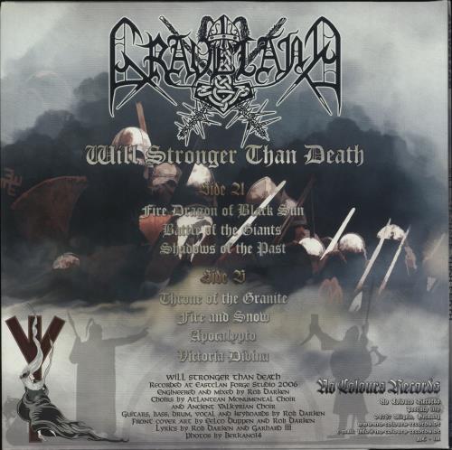 Graveland Will Stronger Than Death vinyl LP album (LP record) German 2RJLPWI868111