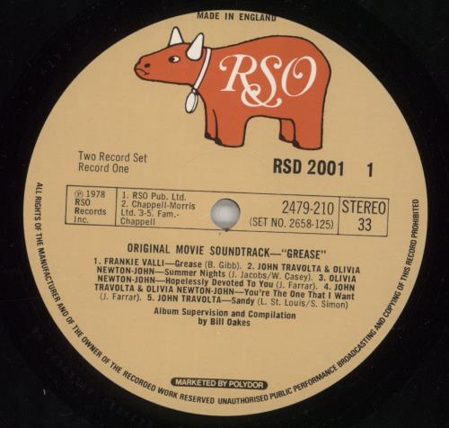 Grease Grease - Price Sticker 2-LP vinyl record set (Double LP Album) UK ESA2LGR870202