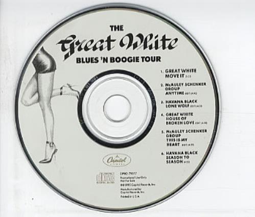 Great White Blues N Boogie Tour CD single (CD5 / 5") US G-WC5BL01025