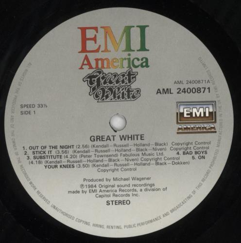 Great White Great White vinyl LP album (LP record) UK G-WLPGR557372
