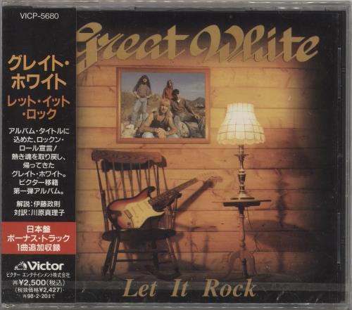 Great White Let It Rock CD album (CDLP) Japanese G-WCDLE732188