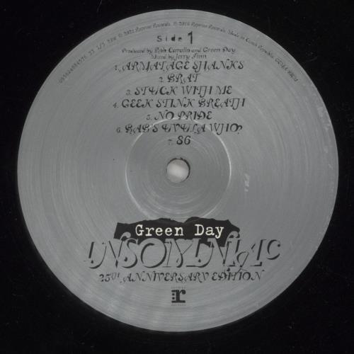 Green Day Insomniac - 25th Anniversary Deluxe Edition 2-LP vinyl record set (Double LP Album) UK GRN2LIN875897