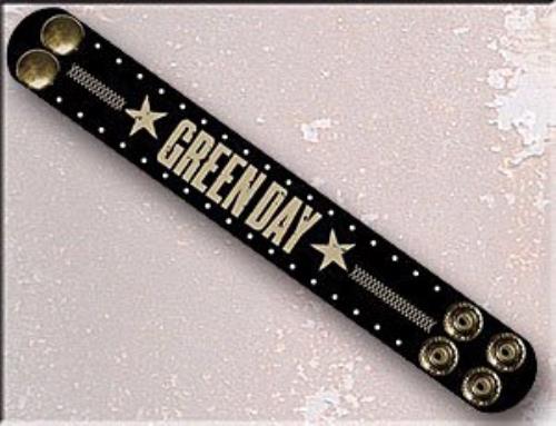 Green Day Star Logo Leather Wristband memorabilia UK GRNMMST383777