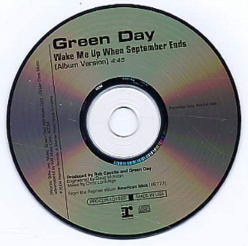 Green Day Wake Me Up When September Ends CD single (CD5 / 5") US GRNC5WA332510