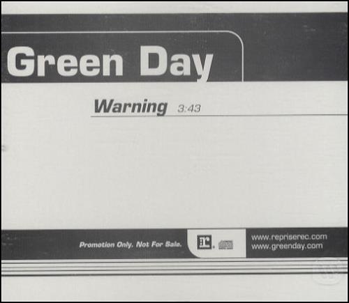 Green Day Warning CD single (CD5 / 5") US GRNC5WA187934
