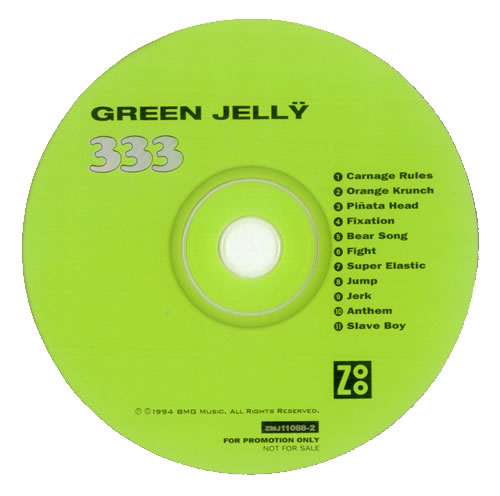 Green Jelly 333 (Three Three Three) CD album (CDLP) US GRJCDTH530313