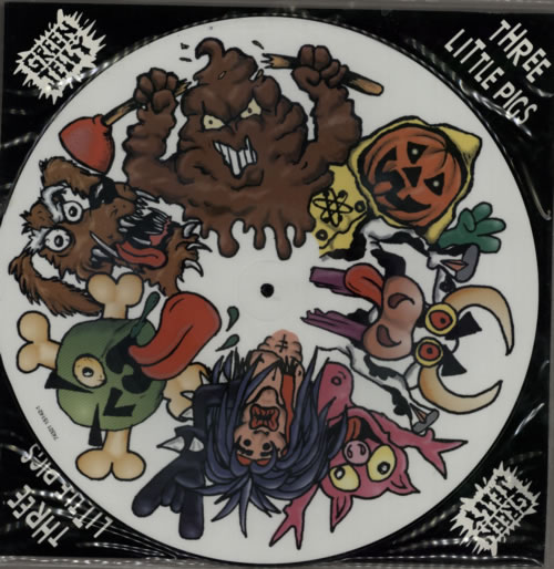 Green Jelly Three Little Pigs 12" vinyl picture disc (12 inch picture record) UK GRJ2PTH109777