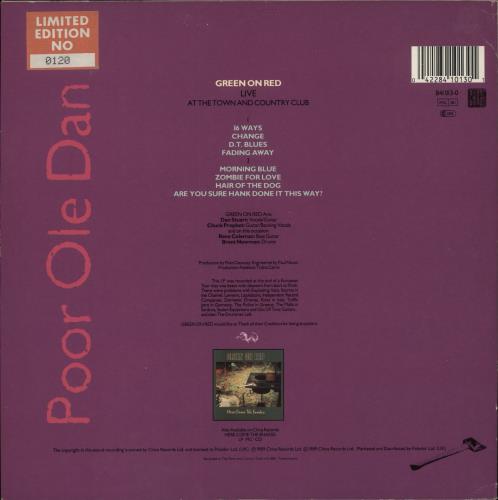 Green On Red Live 10" vinyl single (10 inch record) UK GRO10LI194285