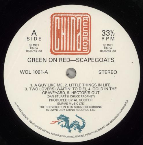 Green On Red Scapegoats - EX vinyl LP album (LP record) UK GROLPSC769169