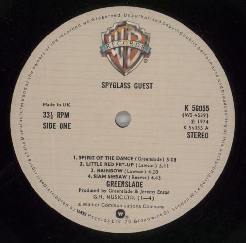 Greenslade Spyglass Guest - Cream Label vinyl LP album (LP record) UK GSDLPSP870818