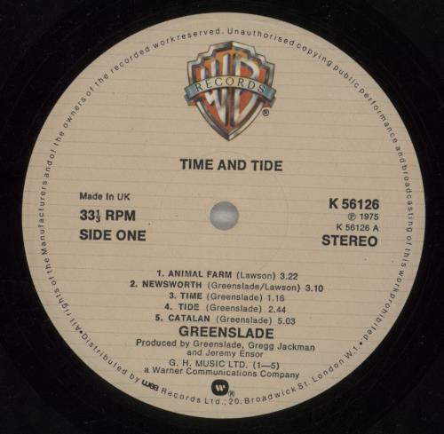 Greenslade Time And Tide - Cream Label vinyl LP album (LP record) UK GSDLPTI870820