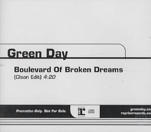 Green Day Boulevard Of Broken Dreams US Promo CD single (CD5 / 5