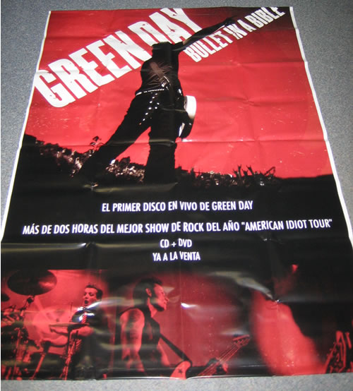 Green Day Bullet In A Bible Mexican Promo Display 345526