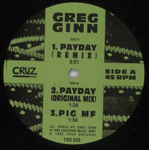 Greg Ginn Payday 12" vinyl single (12 inch record / Maxi-single) US GYF12PA877736