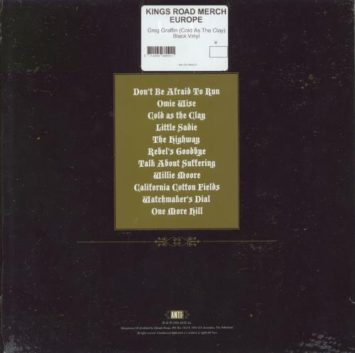 Greg Graffin Cold As The Clay - 180gm vinyl LP album (LP record) UK GGILPCO793436