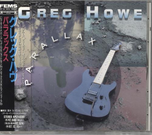 Greg Howe Parallax CD album (CDLP) Japanese IT4CDPA731839