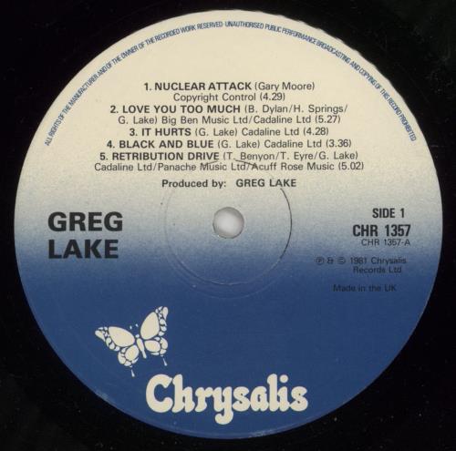 Greg Lake Greg Lake vinyl LP album (LP record) UK GLKLPGR756174