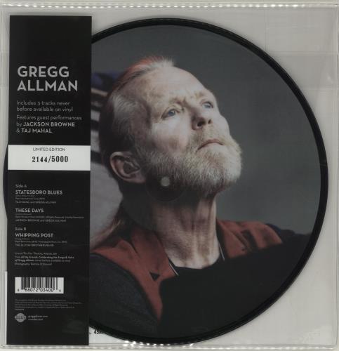 Gregg Allman Live Picture Disc 10" Vinyl Picture Disc (10 inch Record Single) US GGA1PLI686862