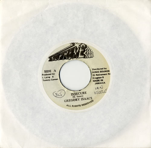 Gregory Isaacs Insecure 7" vinyl single (7 inch record / 45) Jamaican GRG07IN562460
