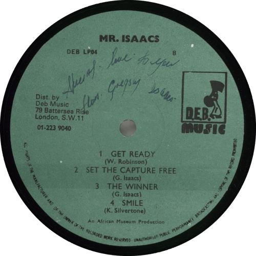 Gregory Isaacs Mr. Isaacs - Autographed vinyl LP album (LP record) UK GRGLPMR704382